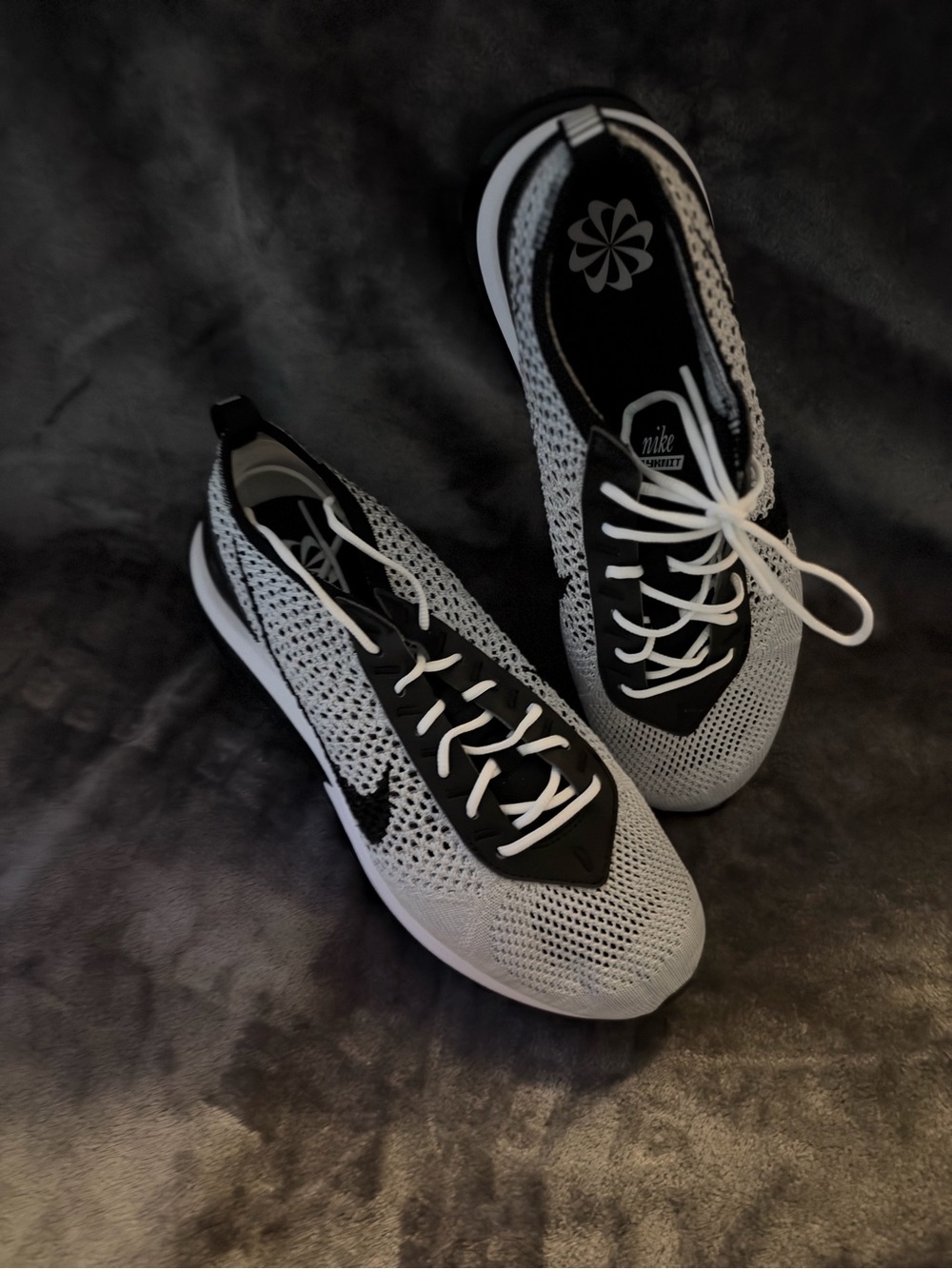 Nike Women’s Flyknit Running Shoes - White & Black
